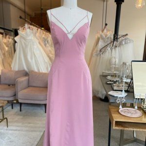 Strappy Dusty Pink Bridesmaid Dress
